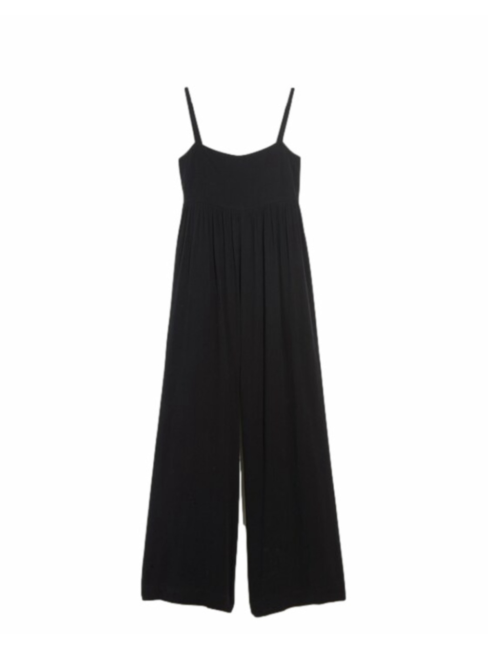 NWT Madewell Tie-Back Wide-Leg Jumpsuit True Black 12 retails $148